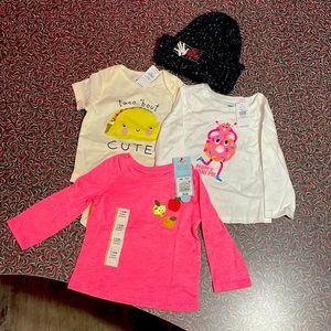 3 baby shirts - NEW - 12M 18M - Cat n Jack